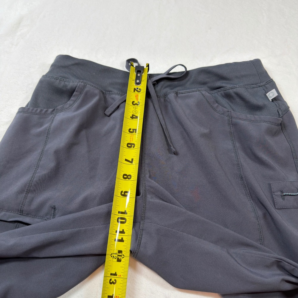 Cherokee Infinity Scrub Pants Womens Medium Gray Good Cargo Drawstring 1123A - Picture 11 of 11